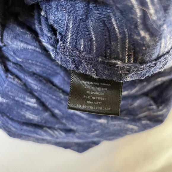 Simply Vera by Vera Wang 3/4 Sleeves Top Size XL Navy Textured Knit - Picture 7 of 8